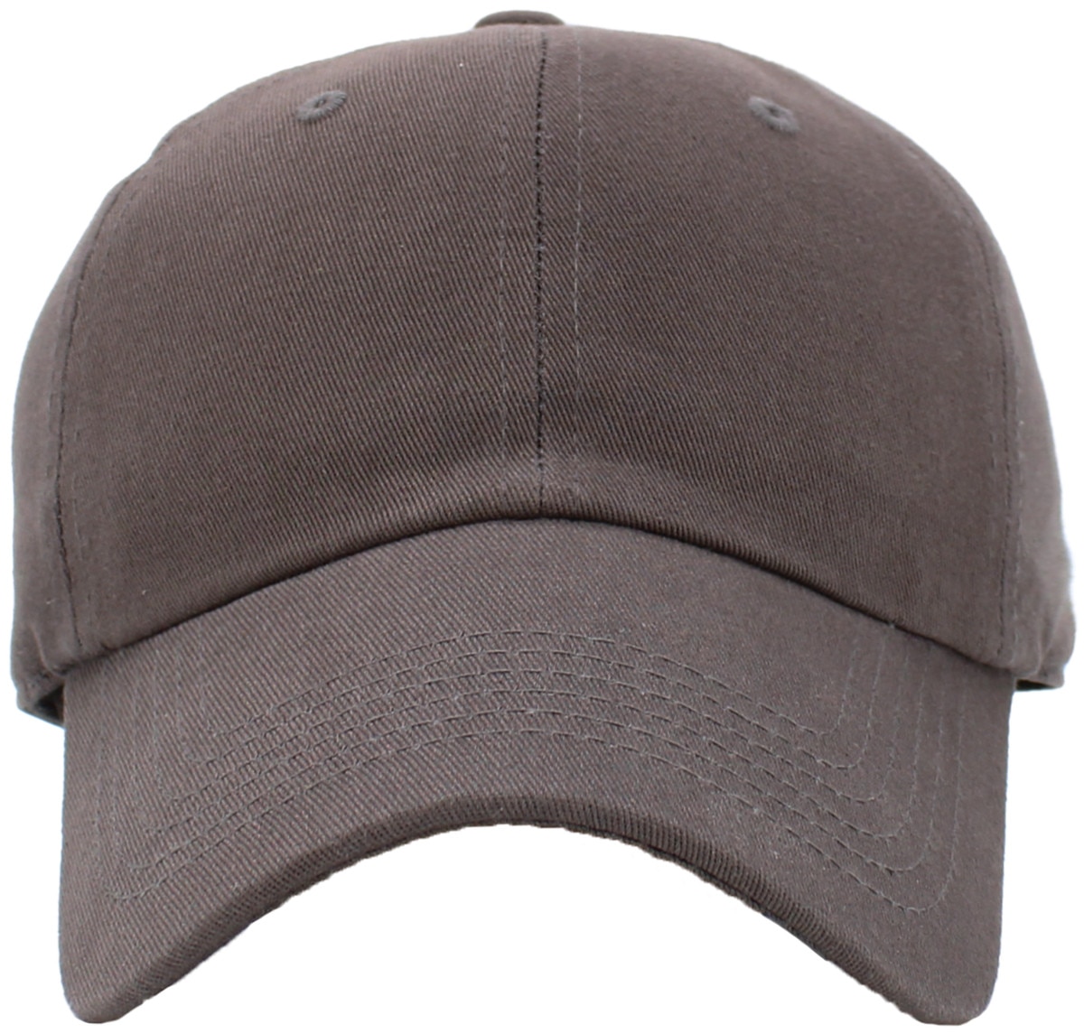 Dark Gray Low Profile Baseball Caps Front View